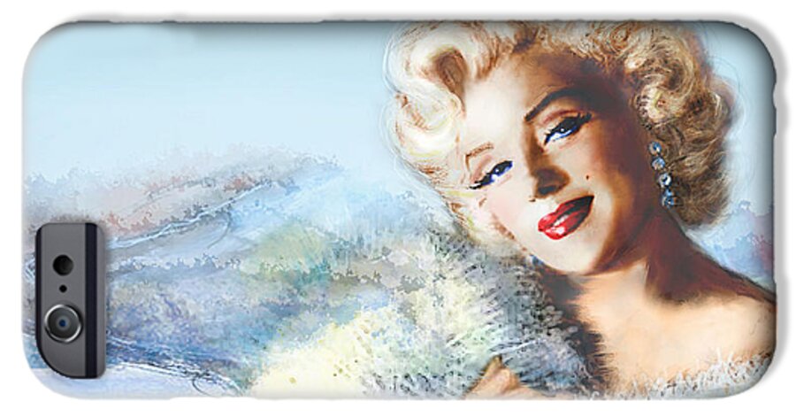 Marilyn Monroe iPhone 6s Case featuring the painting MM 126 d 4 auf A4 by Theo Danella