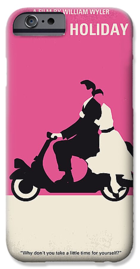 Audrey Hepburn iPhone 6s Case featuring the digital art No205 My Roman Holiday minimal movie poster by Chungkong Art