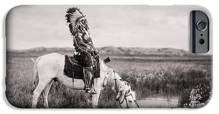 #faatoppicks iPhone 6s Case featuring the photograph Oglala Indian Man circa 1905 by Aged Pixel