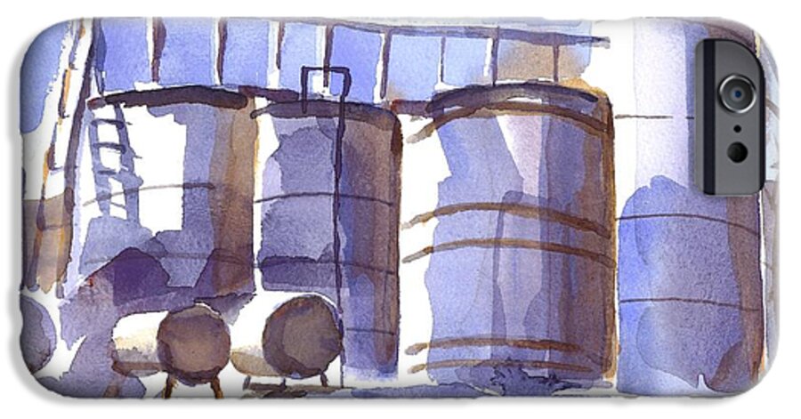 Oil Depot In April iPhone 6s Case featuring the painting Oil Depot in April by Kip DeVore