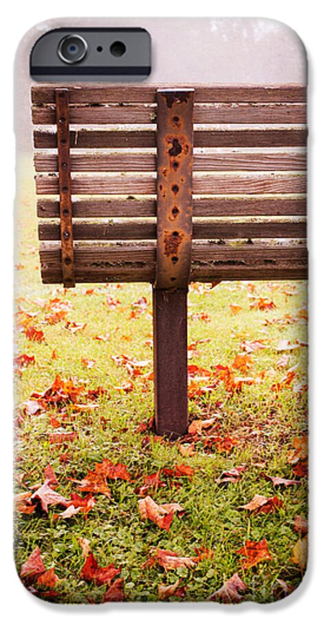 Bench iPhone 6s Case featuring the photograph Park Bench in Autumn by Edward Fielding