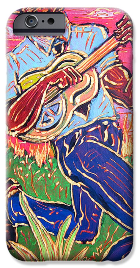 Blues iPhone 6s Case featuring the painting Skippin' Blues by Robert Ponzio