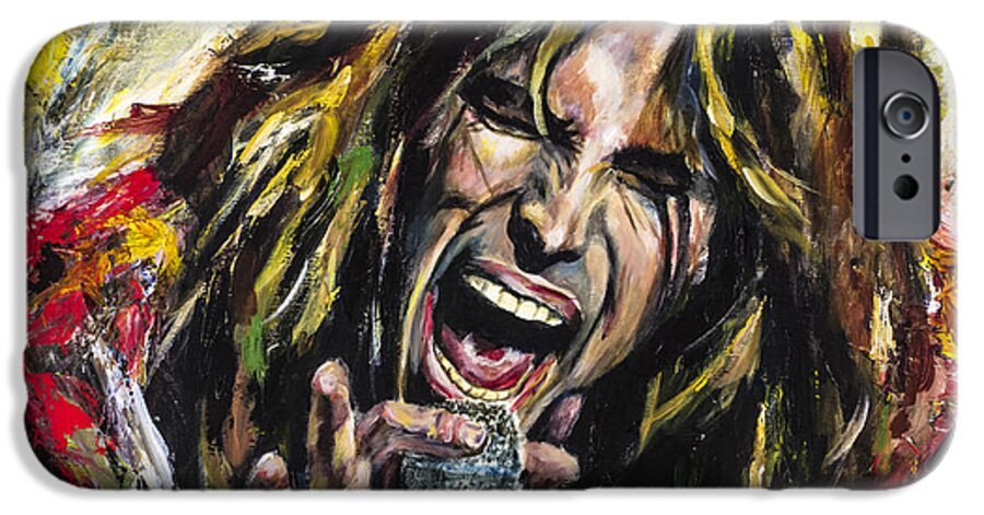 Steven Tyler iPhone 6s Case featuring the painting Steven Tyler by Mark Courage