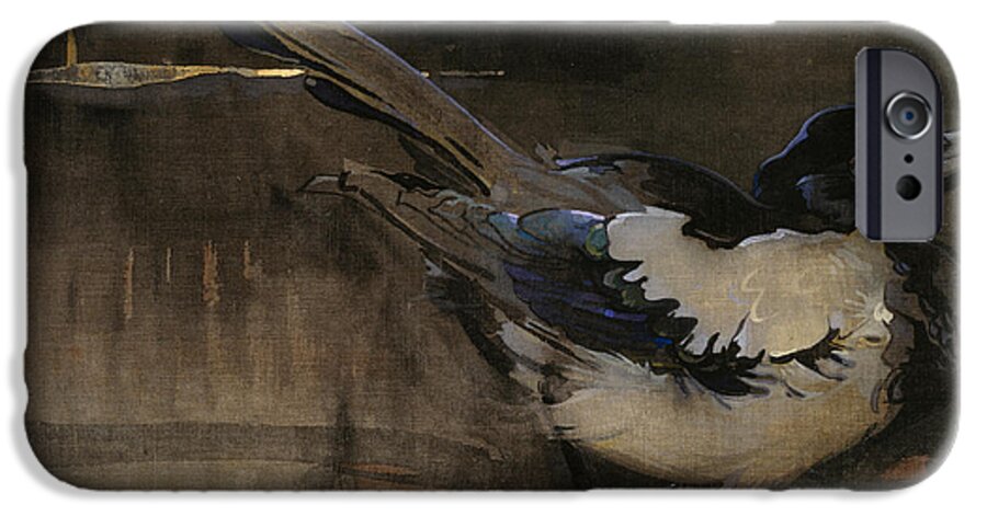 Bird iPhone 6s Case featuring the painting The Magpie by Joseph Crawhall