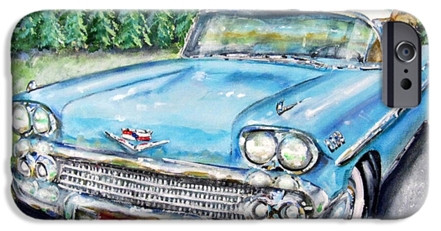 Landscape iPhone 6s Case featuring the painting Top Dog Chevy by Chris Dreher