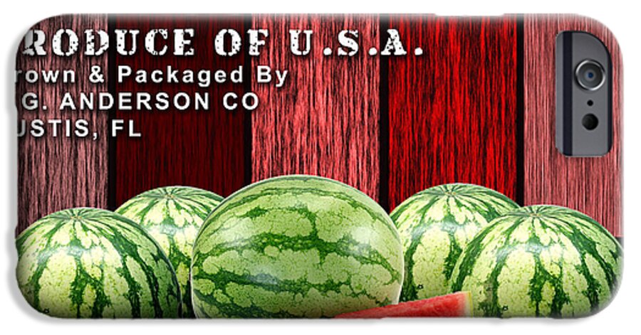 Watermelon Mixed Media Mixed Media iPhone 6s Case featuring the mixed media Watermelon Farm by Marvin Blaine