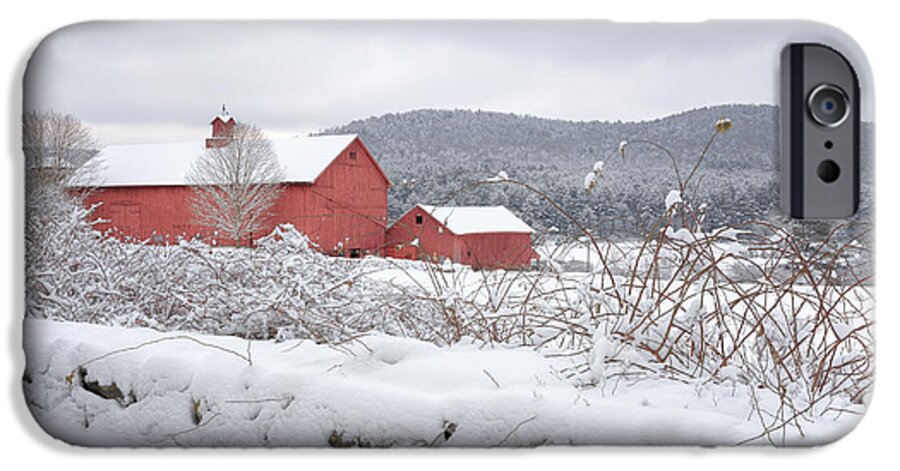 Old Red Barn iPhone 6s Case featuring the photograph Winter in Connecticut by Bill Wakeley
