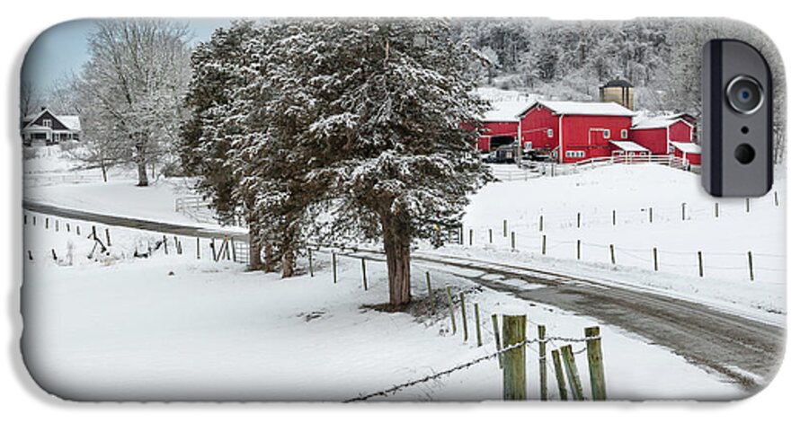 Old Red Barn iPhone 6s Case featuring the photograph Winter Road by Bill Wakeley