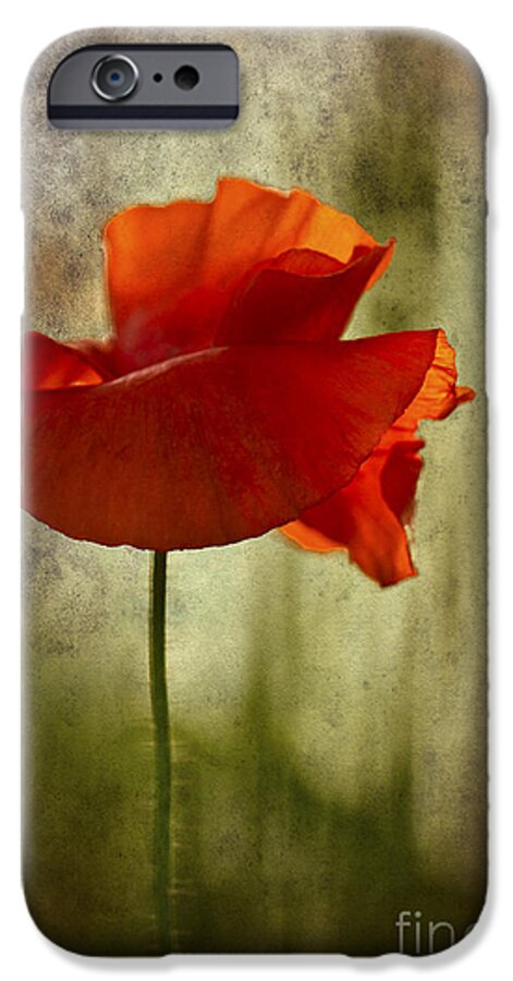 Poppy iPhone 6s Case featuring the photograph Moody Poppy. by Clare Bambers - Bambers Images