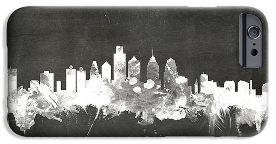 Philadelphia iPhone 6s Case featuring the digital art Philadelphia Pennsylvania Skyline #15 by Michael Tompsett