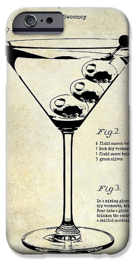 Martini iPhone 6s Case featuring the photograph 1897 Dirty Martini Patent #2 by Jon Neidert