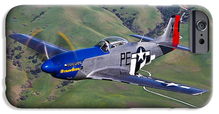 Horizontal iPhone 6s Case featuring the photograph A P-51d Mustang In Flight #3 by Scott Germain