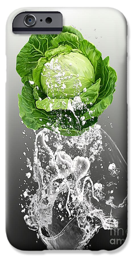 Cabbage Art Mixed Media iPhone 6s Case featuring the mixed media Cabbage Splash #4 by Marvin Blaine