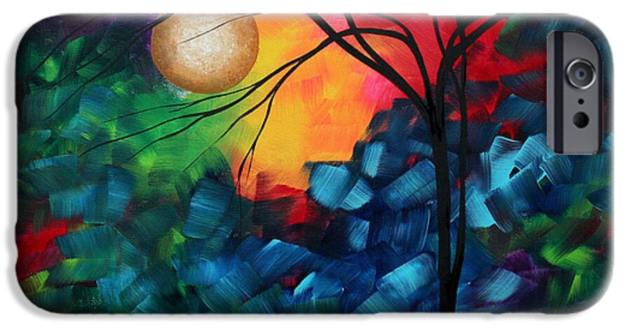 Abstract iPhone 6s Case featuring the painting Abstract Landscape Bold Colorful Painting by Megan Aroon
