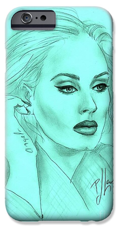 Adele iPhone 6s Case featuring the drawing Adele by PJ Lewis