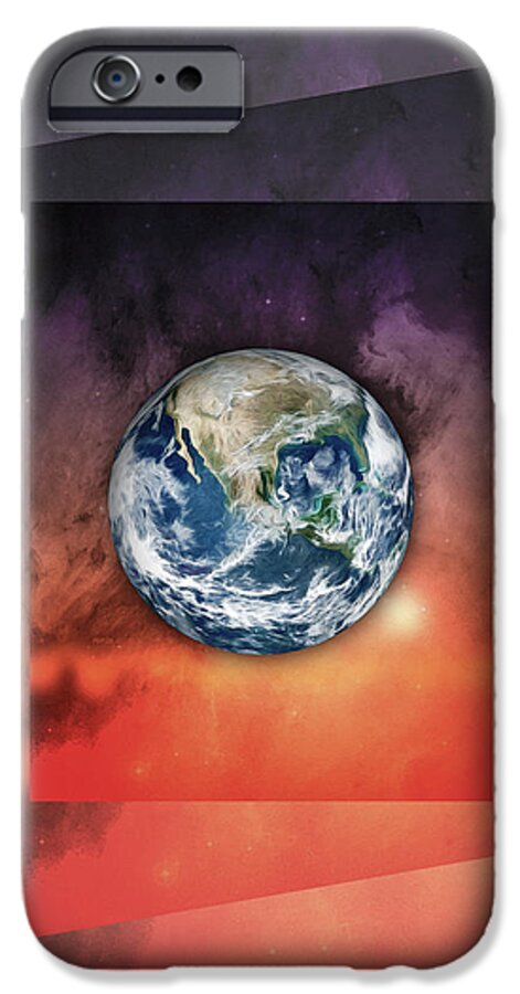 Stars iPhone 6s Case featuring the digital art Planet Earth In Space by Phil Perkins
