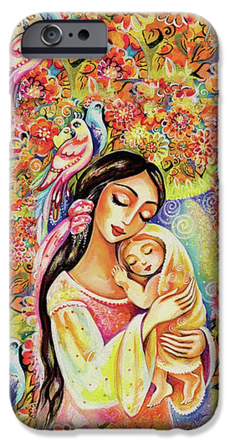 Mother And Child iPhone 6s Case featuring the painting Little Angel Dreaming by Eva Campbell
