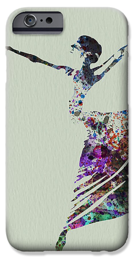 iPhone 6s Case featuring the painting Ballerina dancing watercolor by Naxart Studio