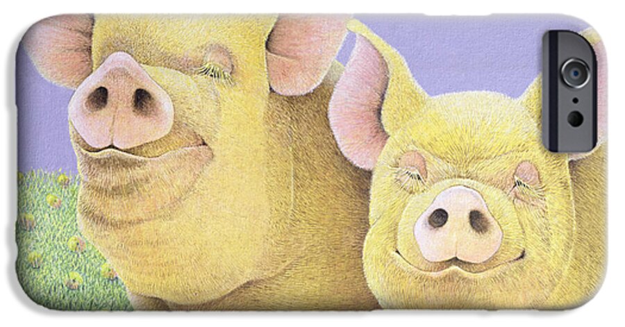 Pig iPhone 6s Case featuring the painting Bliss by Pat Scott