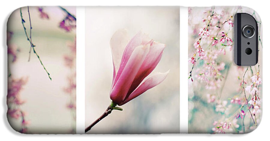 Triptych iPhone 6s Case featuring the photograph Blush Blossom Triptych by Jessica Jenney