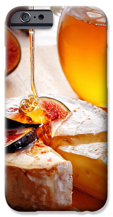 Brie iPhone 6s Case featuring the photograph Brie Cheese with Figs and honey by Johan Swanepoel
