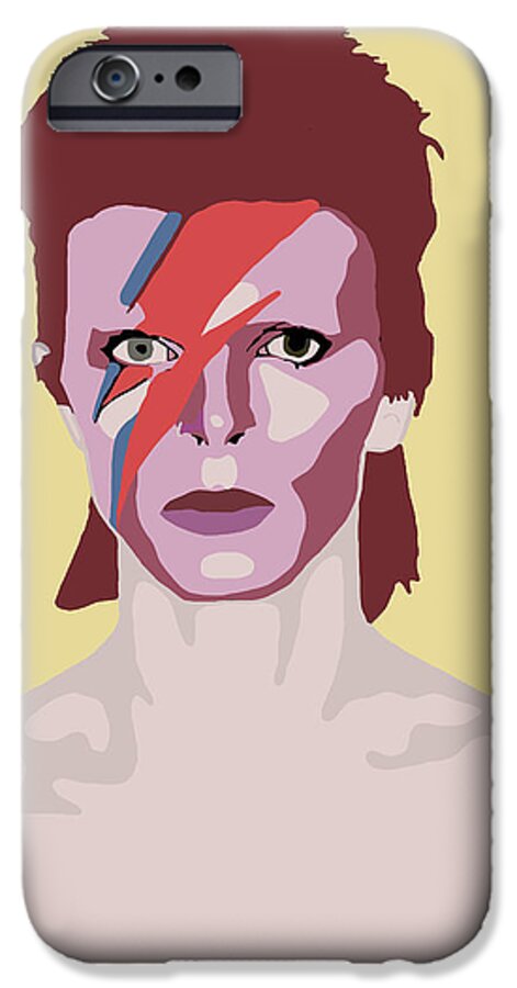 David Bowie iPhone 6s Case featuring the digital art David Bowie by Nicole Wilson