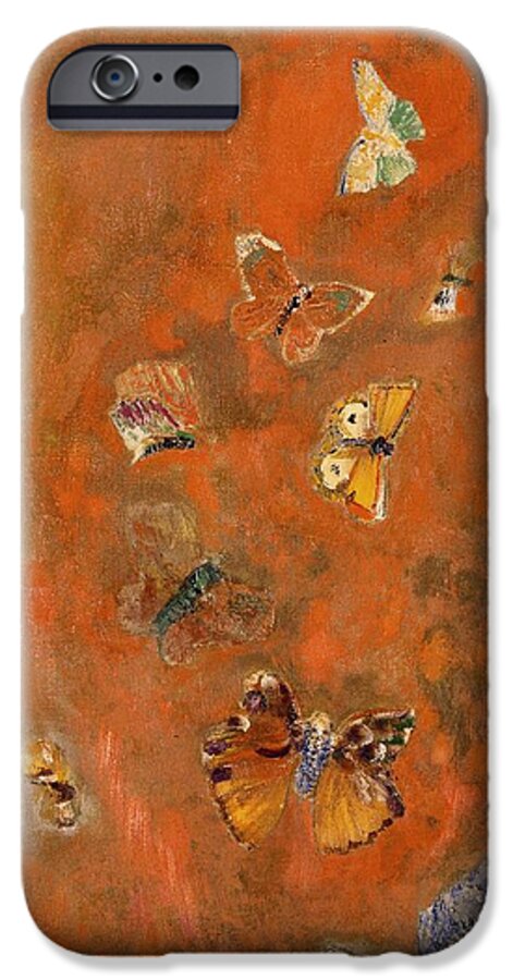Evocation iPhone 6s Case featuring the painting Evocation of Butterflies by Odilon Redon