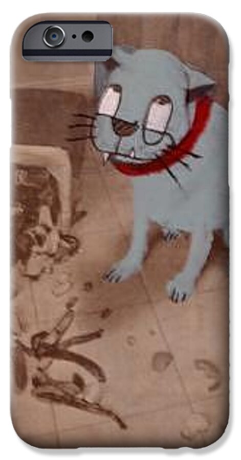 Billcat Animism Animals iPhone 6s Case featuring the painting Shit by William Douglas