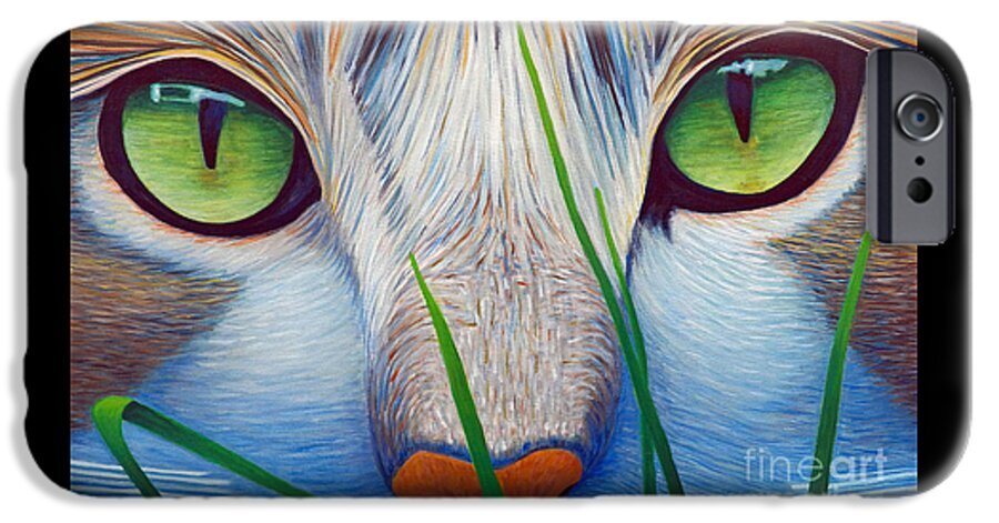 Cat iPhone 6s Case featuring the painting Green Eyes by Brian Commerford