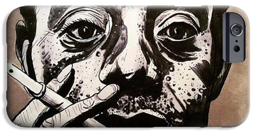 Jamesbaldwin iPhone 6s Case featuring the drawing James Baldwin by Russell Boyle