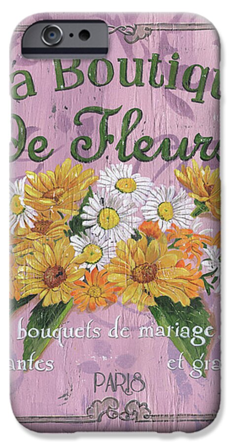 Flowers iPhone 6s Case featuring the painting La Botanique 1 by Debbie DeWitt