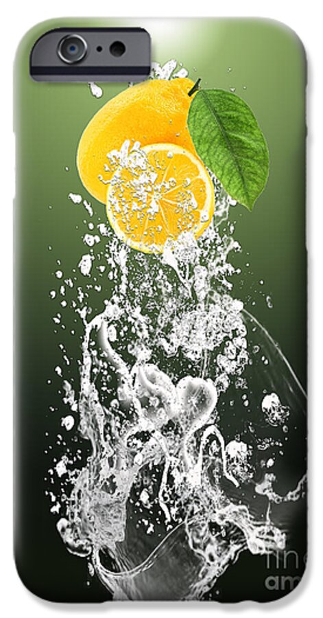 Lemon iPhone 6s Case featuring the mixed media Lemon Splast by Marvin Blaine