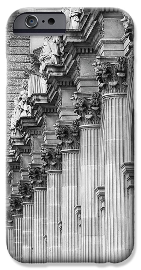 Architecture iPhone 6s Case featuring the photograph Louvre Pillars, Paris, 2015 by Hitendra SINKAR