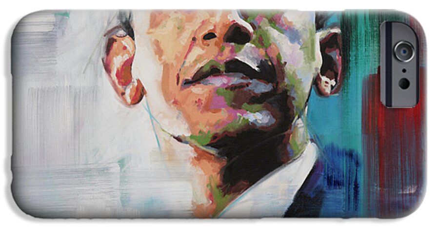 Barack iPhone 6s Case featuring the painting Obama by Richard Day