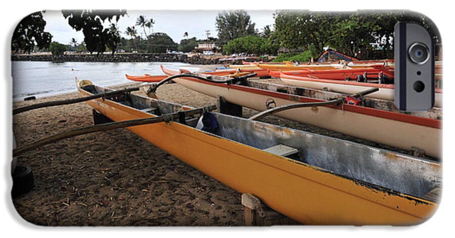 Outrigger Canoe iPhone 6s Case featuring the photograph Outrigger Canoes by Andy Smy