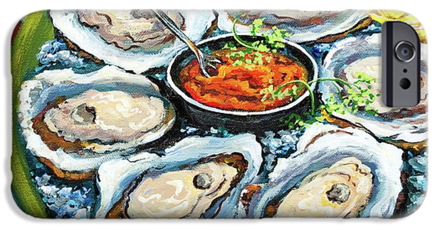 Oysters iPhone 6s Case featuring the painting Oysters on the Half Shell by Dianne Parks