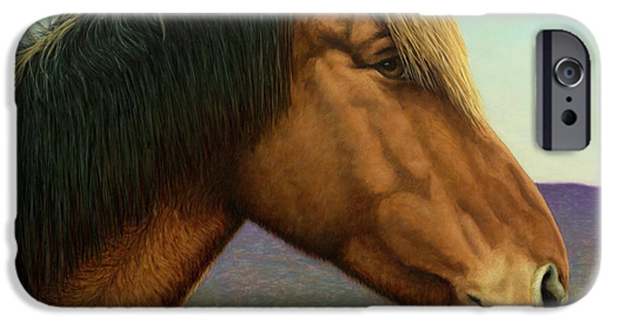 Horse iPhone 6s Case featuring the painting Portrait of a Horse by James W Johnson