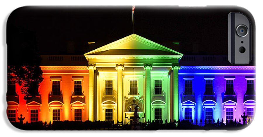 Gay iPhone 6s Case featuring the photograph Rainbow White House - Washington DC by Brendan Reals