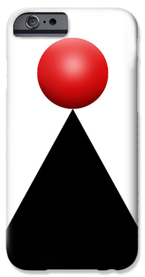 Pop Art iPhone 6s Case featuring the digital art Red Ball 28c V by Mike McGlothlen