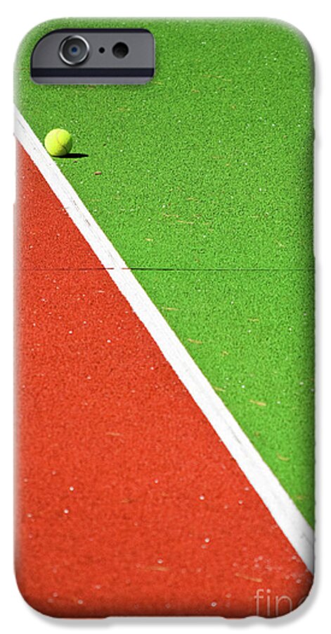 Tennis iPhone 6s Case featuring the photograph Red Green White Line and Tennis Ball by Silvia Ganora