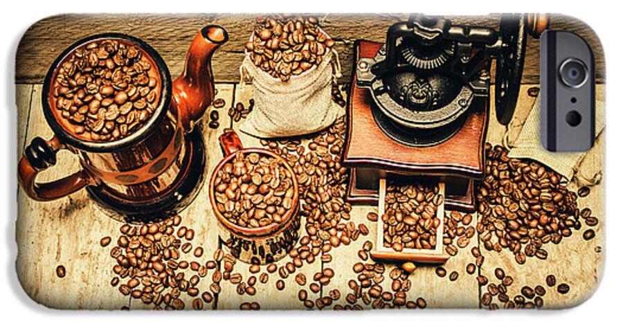 Grinder iPhone 6s Case featuring the photograph Retro coffee bean mill by Jorgo Photography