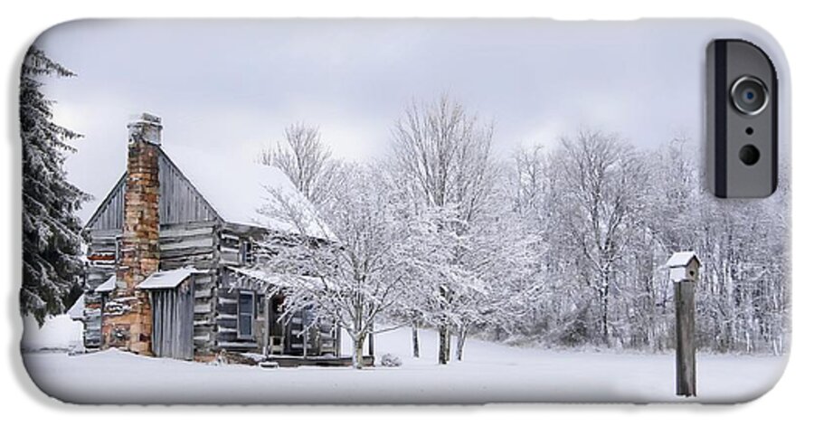 Snow iPhone 6s Case featuring the photograph Snowy Cabin by Benanne Stiens