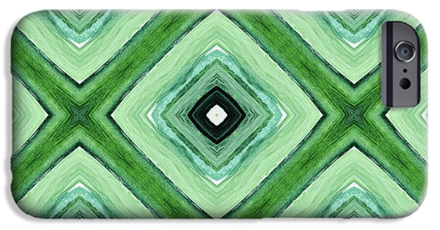 Green iPhone 6s Case featuring the digital art Tea Garden- Art by Linda Woods by Linda Woods