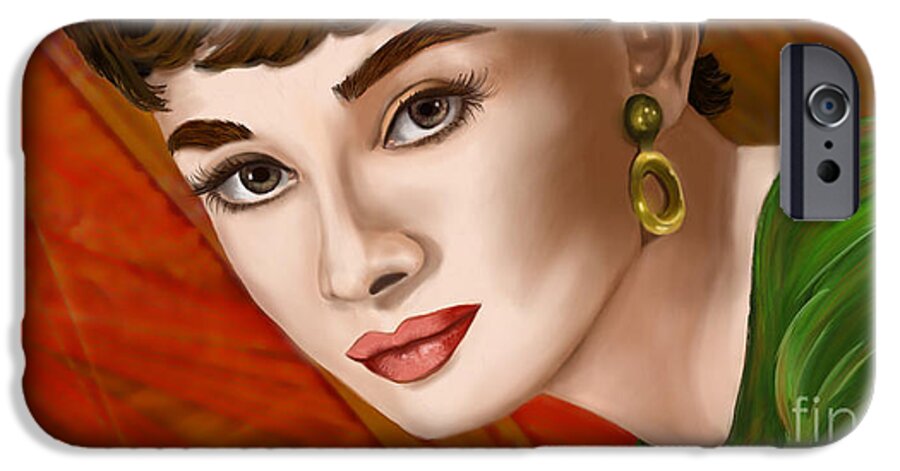 Audrey Hepburn iPhone 6s Case featuring the digital art To Audrey by Sydne Archambault