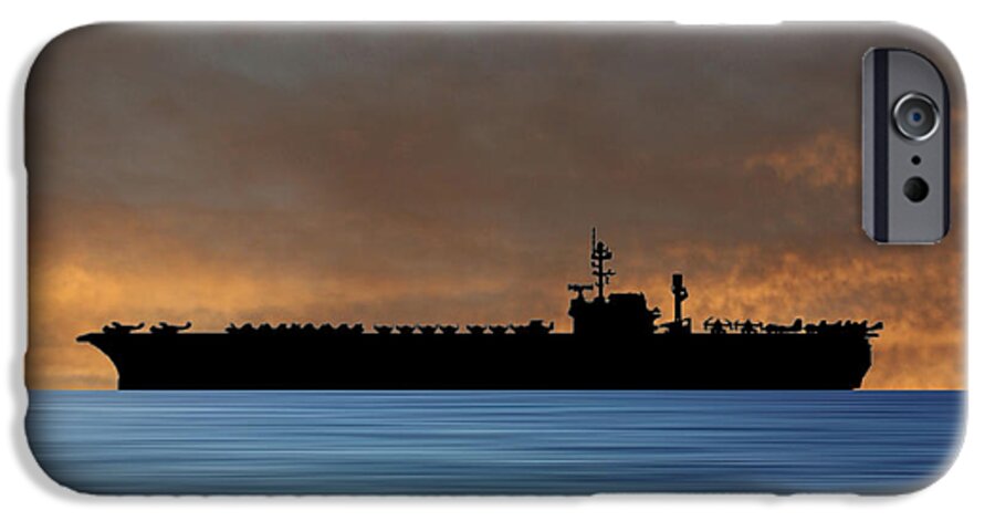 Uss Kitty Hawk iPhone 6s Case featuring the photograph USS Kitty Hawk 1955 v3 by Smart Aviation