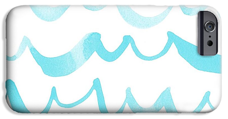Abstract iPhone 6s Case featuring the photograph Watercolor Wave Pattern In Soft Blue by Gillham Studios