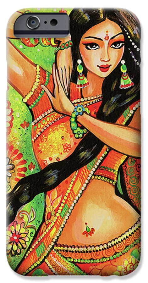 Indian Dancer iPhone 6s Case featuring the painting Dancing Nithya by Eva Campbell