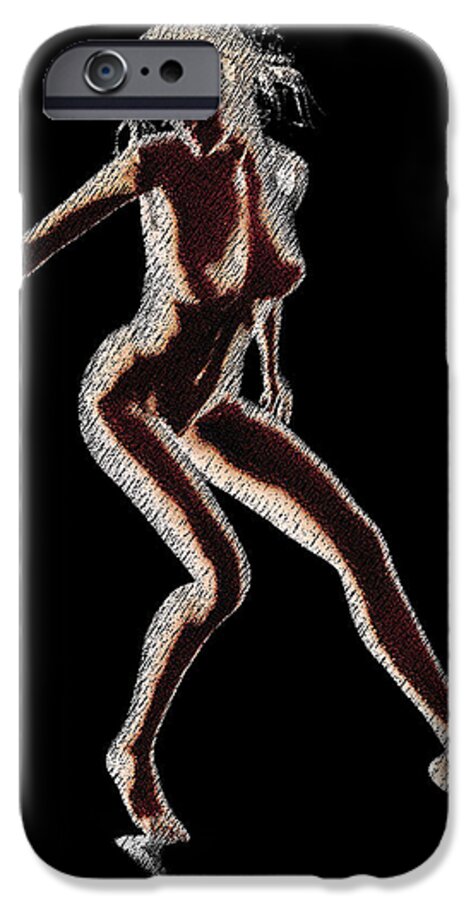 Nude iPhone 6s Case featuring the painting Angelique Movement by Peter J Sucy