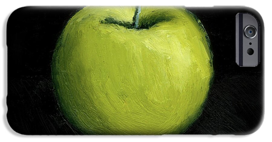 Apple iPhone 6s Case featuring the painting Green Apple Still Life by Michelle Calkins