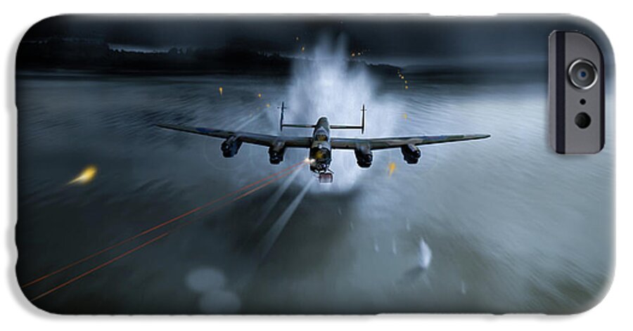 Dambusters iPhone 6s Case featuring the photograph P-Popsie attacking the Mohne Dam by Gary Eason